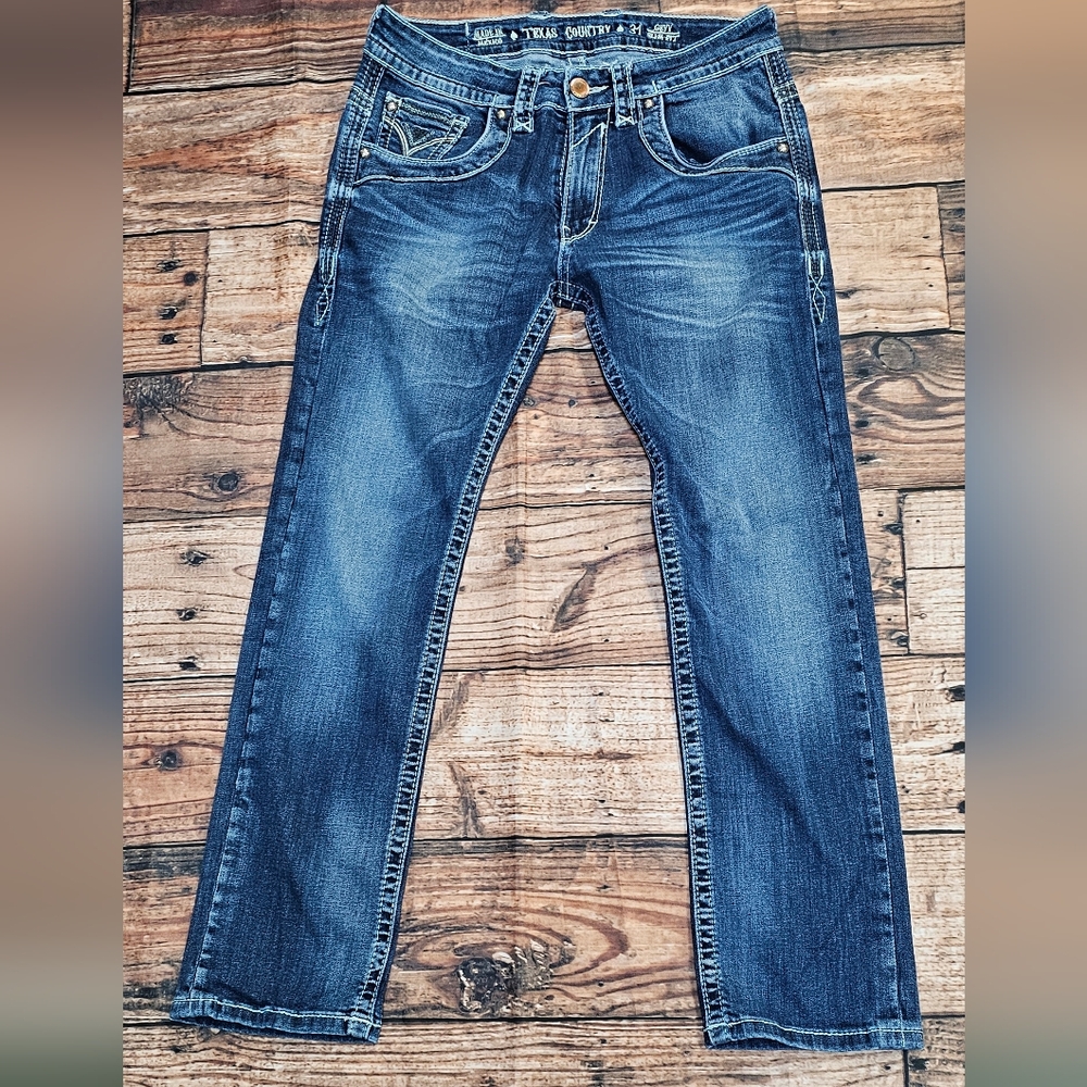 Texas Country Gevy Straight Fit Jeans Denim Men’s 31x30 Embroidered